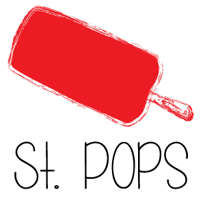 Red Popsicle St. Pops logo